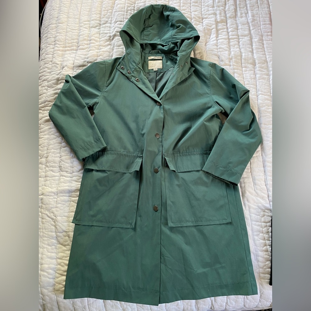A New Day Rain Coat, Duster / Trench Coat, Water Resistant, Size Medium